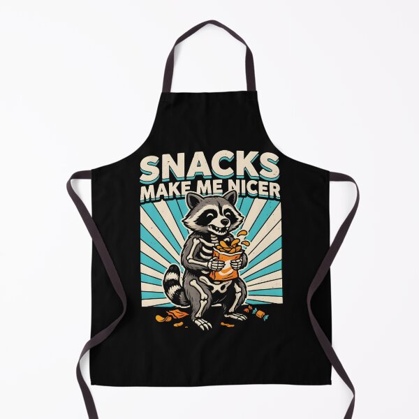 Item preview, Snacks Make Me Nicer Cute Raccoon Meme for Snack Lovers designed and sold by Redgiant87x.