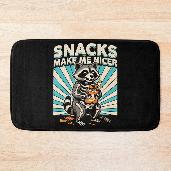 Item preview, Snacks Make Me Nicer Cute Raccoon Meme for Snack Lovers designed and sold by Redgiant87x.