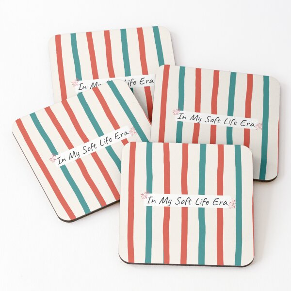 Item preview, In My Soft Life Era Retro Tricolor Stripes designed and sold by StoriesInGrain.
