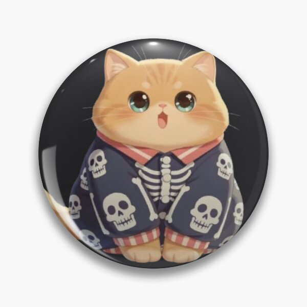 Item preview, Spooky Cute Skeleton Pajama Cat designed and sold by Moody Vibes Studio.