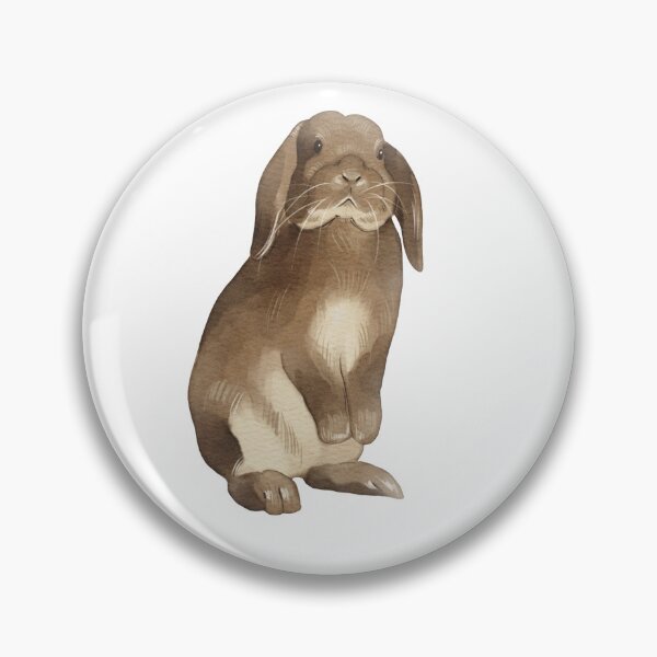 Item preview, Cute brown rabbit sitting quietly in indoor space showcasing its long ears and soft fur designed and sold by Ms. Iryna.