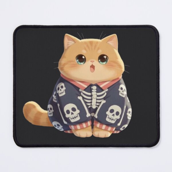 Item preview, Spooky Cute Skeleton Pajama Cat designed and sold by Moody Vibes Studio.