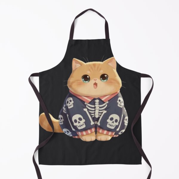 Item preview, Spooky Cute Skeleton Pajama Cat designed and sold by Moody Vibes Studio.