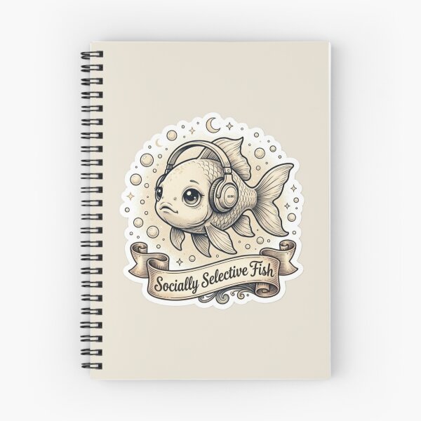 Item preview, Socially Selective Fish Funny Introvert Design designed and sold by Safe Haven Pets.