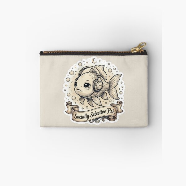 Item preview, Socially Selective Fish Funny Introvert Design designed and sold by Safe Haven Pets.