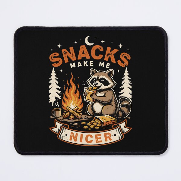 Item preview, Snacks Make Me Nicer Cute Trash Panda Raccoon Meme designed and sold by Redgiant87x.