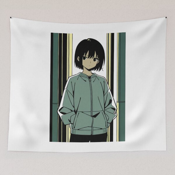 Item preview, Portrait - Character green jacket hands pockets elegant designed and sold by AnimeShin.