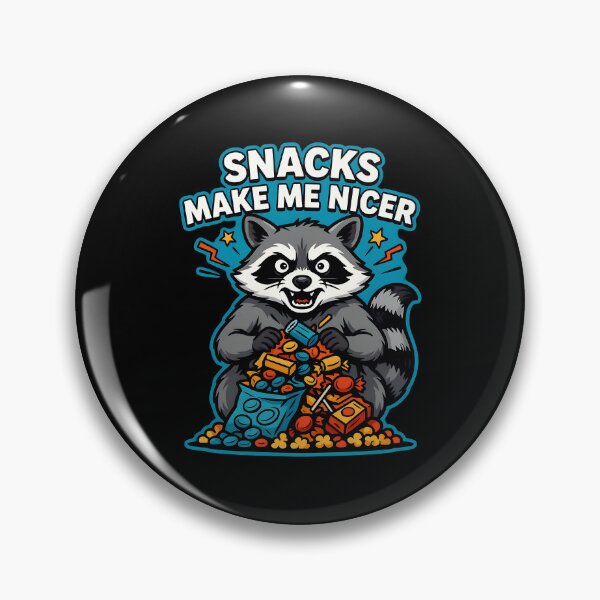 Item preview, Snacks Make Me Nicer Funny Raccoon Lovers for Foodies designed and sold by Redgiant87x.