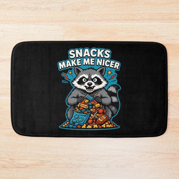 Item preview, Snacks Make Me Nicer Funny Raccoon Lovers for Foodies designed and sold by Redgiant87x.
