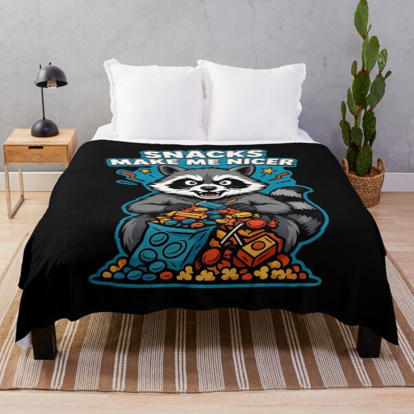 Item preview, Snacks Make Me Nicer Funny Raccoon Lovers for Foodies designed and sold by Redgiant87x.