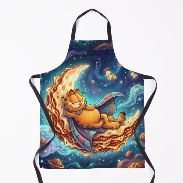 Item preview, Cheese Retro Neon Cyberpunk Cosmic Cat Lasagna Designs designed and sold by ART ATTACK ZONE.