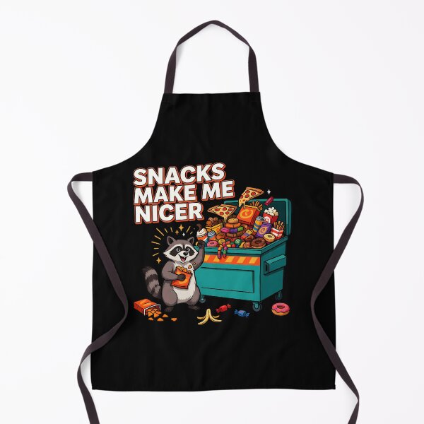 Item preview, Snacks Make Me Nicer Snack Lover Humor with Cute Raccoon Meme designed and sold by Redgiant87x.