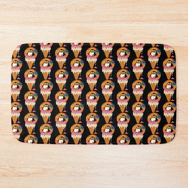 Item preview, Cool Penguin Ice Cream Retro Summer Groovy Beach Design designed and sold by Glotify.