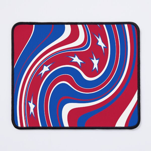 Item preview, 60's 70's Retro Liquid Stars and Stripes in Red, White and Blue designed and sold by MellowCat.