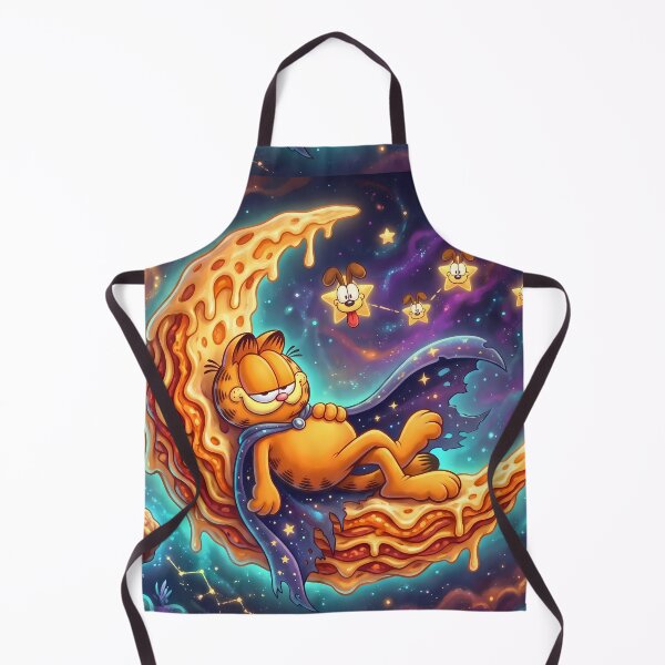 Item preview, Pizza Retro Neon Cyberpunk Cosmic Cat Lasagna Designs designed and sold by ART ATTACK ZONE.
