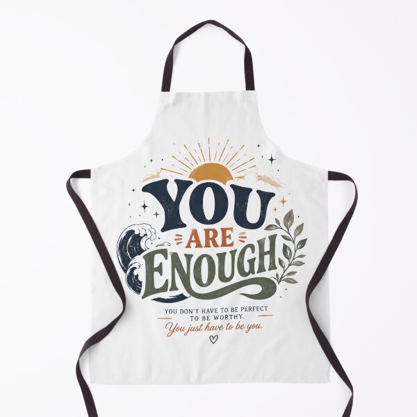 Item preview, You Are Enough Inspirational Mental Health Design designed and sold by NeuroJoyStudio.