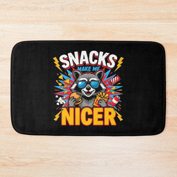 Item preview, Snacks Make Me Nicer Funny Food Humor for Raccoon Lovers designed and sold by Redgiant87x.