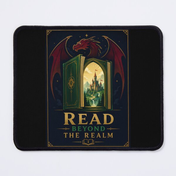 Item preview, Read Beyond the Realm Fantasy Book Poster designed and sold by Sketchlegacy.