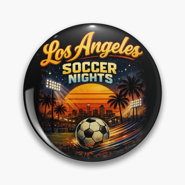 Item preview, Los Angeles Soccer Nights – Retro LA Match Day Design designed and sold by MySheetMusicArt.