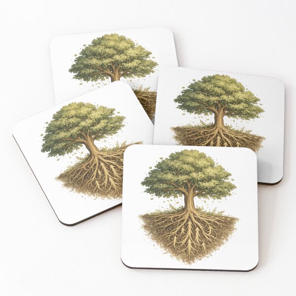 Item preview, Rooted In Progress Tree Roots Growth Mindset Nature Illustration designed and sold by MrDev.