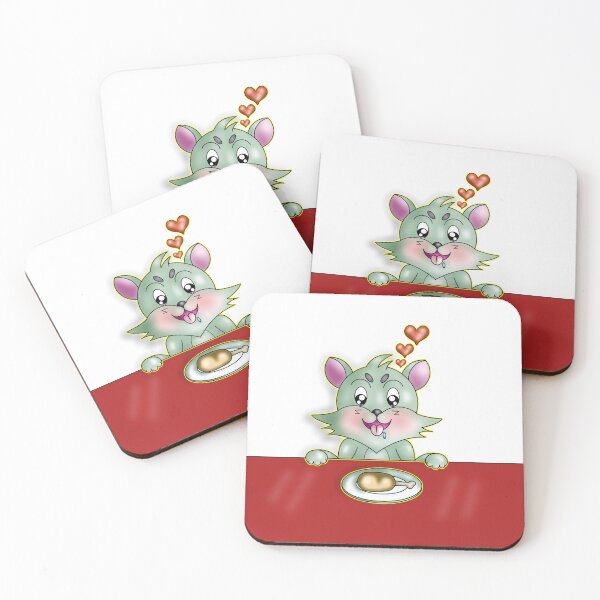 Item preview, Cute Hungry Kawaii Wolf Drooling Over Food designed and sold by BalRaju-Doodles.