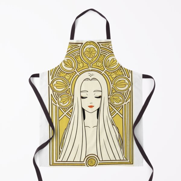 Item preview, Portrait - Cream haired woman yellow citrus frame designed and sold by AnimeShin.