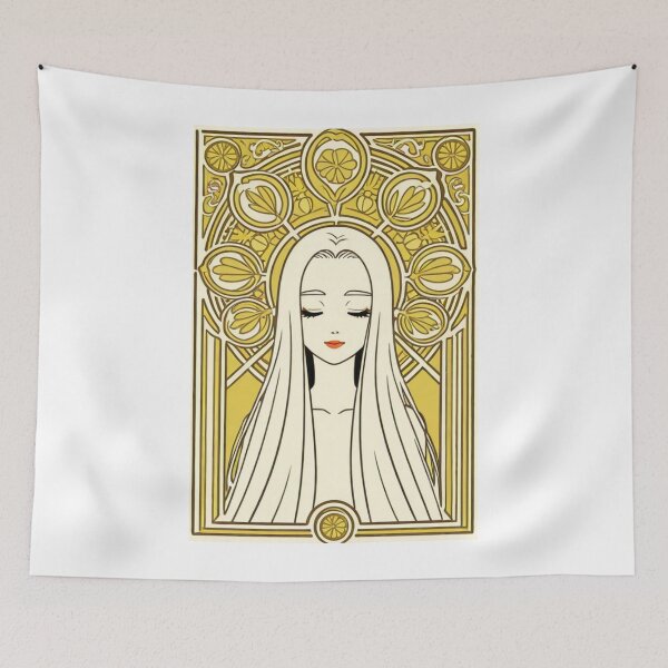 Item preview, Portrait - Cream haired woman yellow citrus frame designed and sold by AnimeShin.