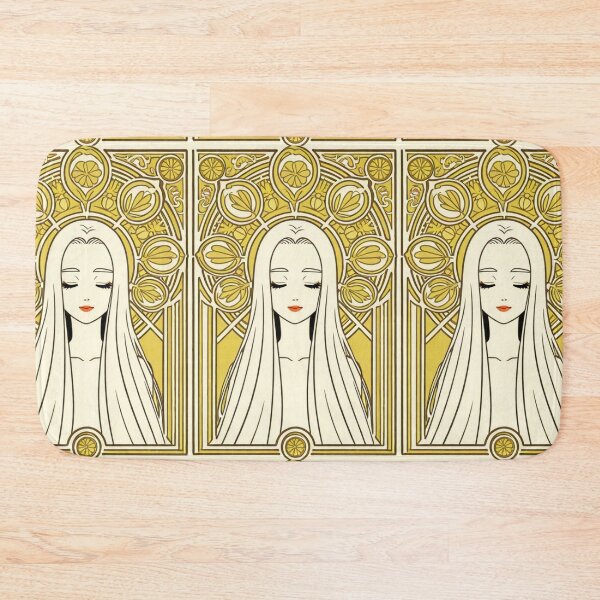 Item preview, Portrait - Cream haired woman yellow citrus frame designed and sold by AnimeShin.