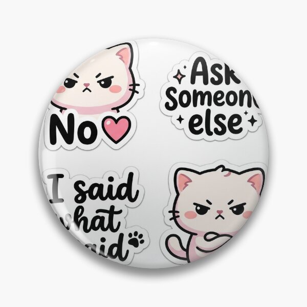 Item preview, Sassy Grumpy Cat Sticker Bundle – Bold Attitude Quotes & Cute Kawaii Character Decals designed and sold by FAZ-DESIGNS.