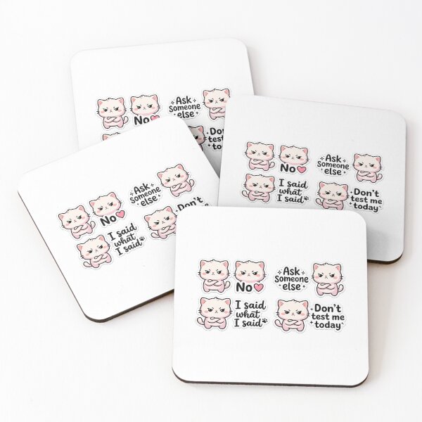 Item preview, Sassy Grumpy Cat Sticker Bundle – Bold Attitude Quotes & Cute Kawaii Character Decals designed and sold by FAZ-DESIGNS.