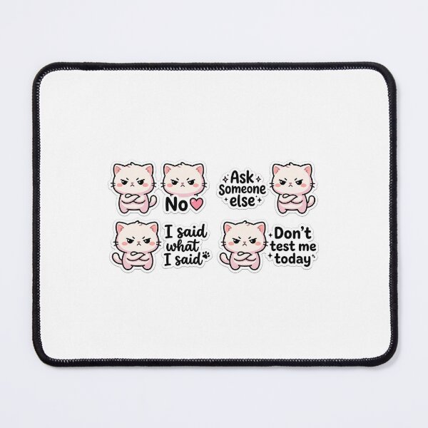 Item preview, Sassy Grumpy Cat Sticker Bundle – Bold Attitude Quotes & Cute Kawaii Character Decals designed and sold by FAZ-DESIGNS.