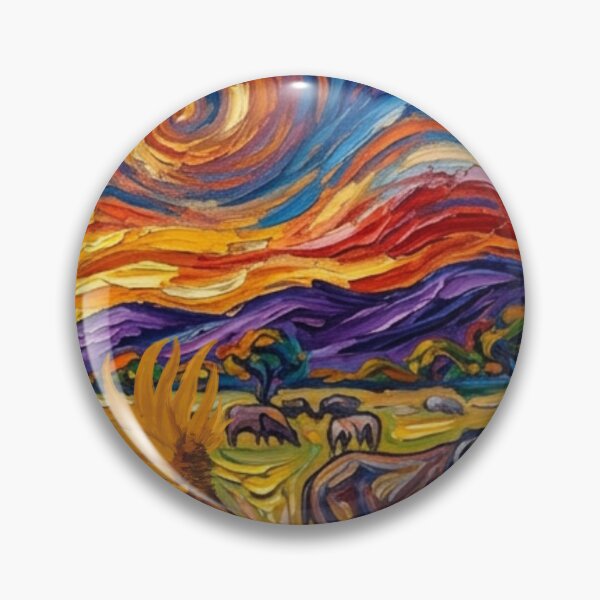 Item preview, Starry Night Safari Buffalo Painting designed and sold by Violet-Forge.