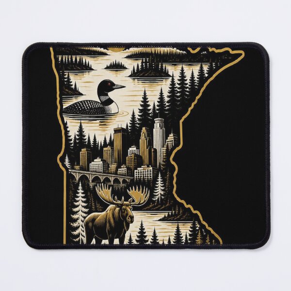 Item preview, Minnesota Shirt Gold Black State Pride Design designed and sold by SunnyDesign82.
