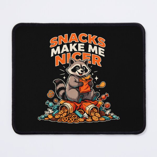 Item preview, Snacks Make Me Nicer Funny Snack Time Raccoon Meme designed and sold by Redgiant87x.