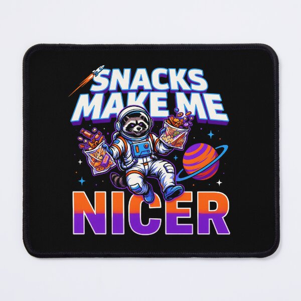 Item preview, Snacks Make Me Nicer Cute Funny Raccoon Lovers Gift Idea designed and sold by Redgiant87x.