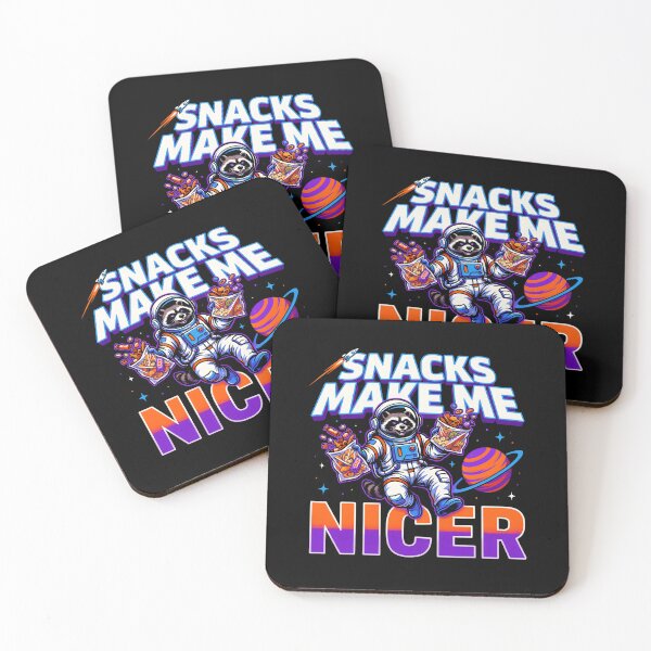 Item preview, Snacks Make Me Nicer Cute Funny Raccoon Lovers Gift Idea designed and sold by Redgiant87x.