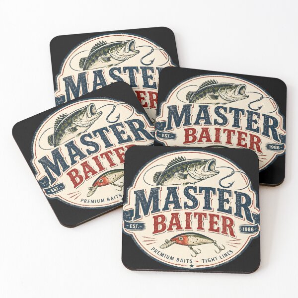 Item preview, Master Baiter Vintage Fishing Logo designed and sold by aistrokeofart.