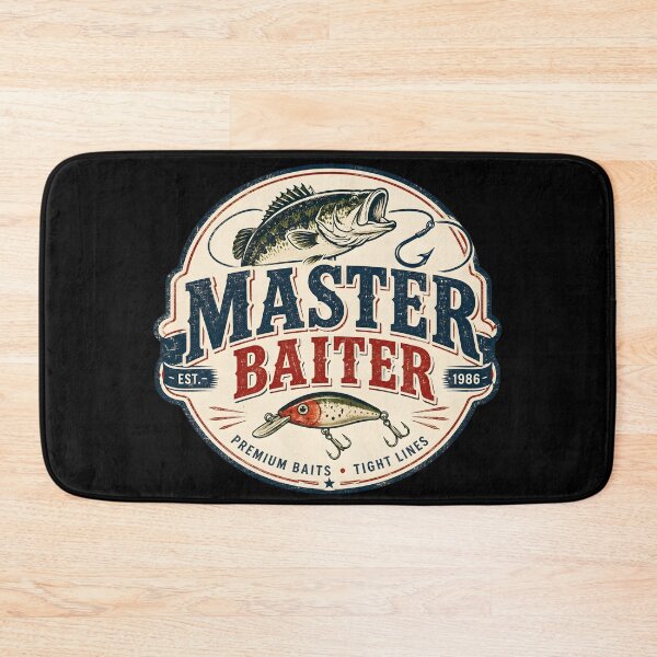 Item preview, Master Baiter Vintage Fishing Logo designed and sold by aistrokeofart.