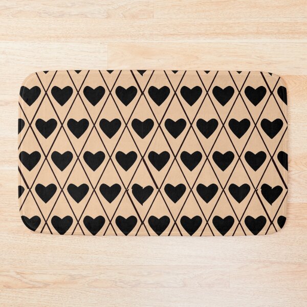 Item preview, Black Heart Argyle Pattern: Apricot Cream designed and sold by Soul Garden Studio.