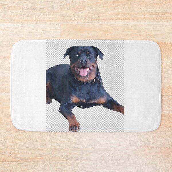 Item preview, Happy Rottweiler Dog Smiling Portrait designed and sold by miraldymelody.