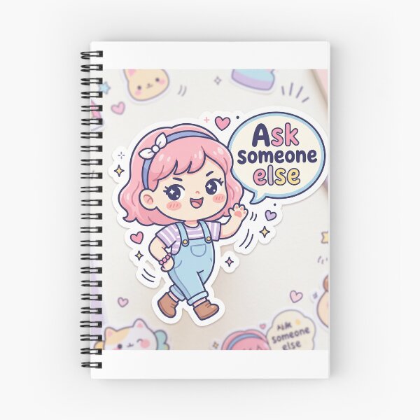 Item preview, Cute Kawaii Girl Saying Ask Someone Else Sticker  designed and sold by FAZ-DESIGNS.