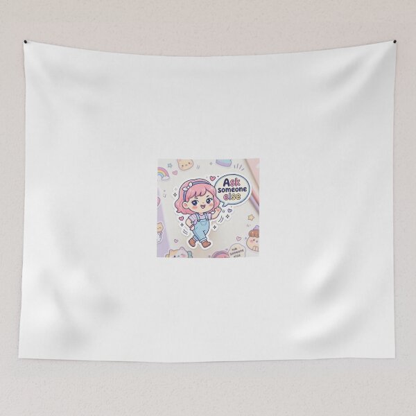 Item preview, Cute Kawaii Girl Saying Ask Someone Else Sticker  designed and sold by FAZ-DESIGNS.