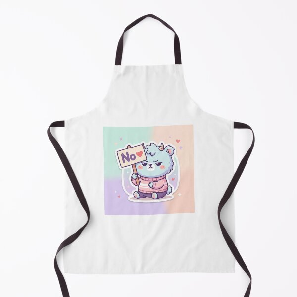 Item preview, Cute Grumpy Unicorn Bear saying No Sticker designed and sold by FAZ-DESIGNS.
