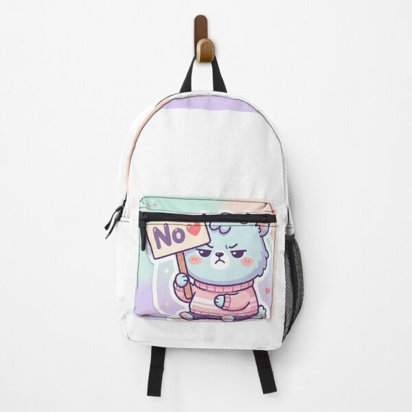 Item preview, Cute Grumpy Unicorn Bear saying No Sticker designed and sold by FAZ-DESIGNS.