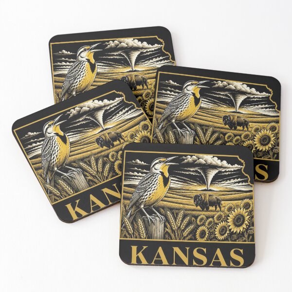 Item preview, Kansas Shirt Gold Black State Pride Design designed and sold by SunnyDesign82.