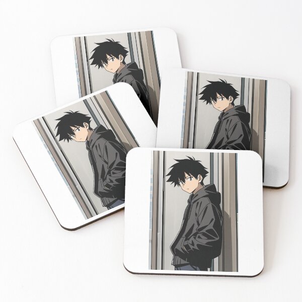 Item preview, Portrait - Elegant man grey hoodie hands pockets designed and sold by AnimeShin.