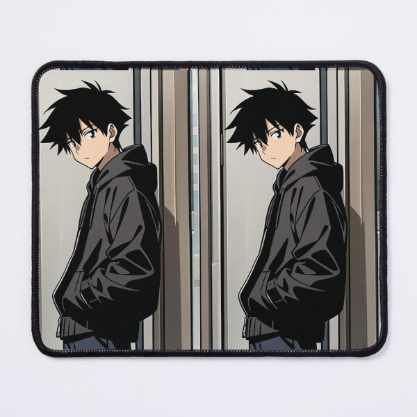 Item preview, Portrait - Elegant man grey hoodie hands pockets designed and sold by AnimeShin.