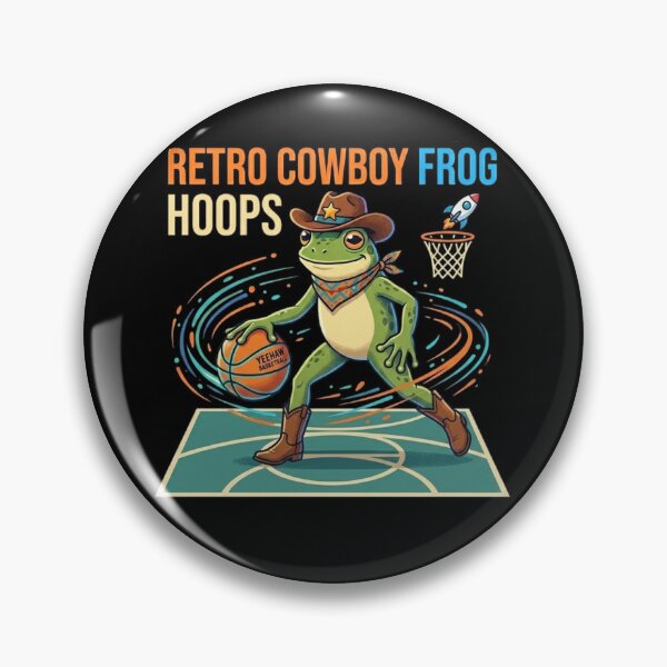 Item preview, Funny Western Frog Playing Hoops Sticker . designed and sold by  TrendForge.