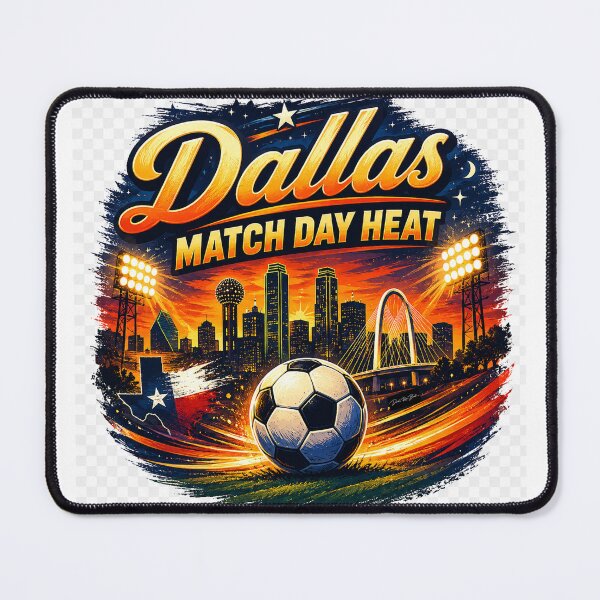 Item preview, Dallas Match Day Heat – Retro Texas Soccer Fan Design designed and sold by MySheetMusicArt.