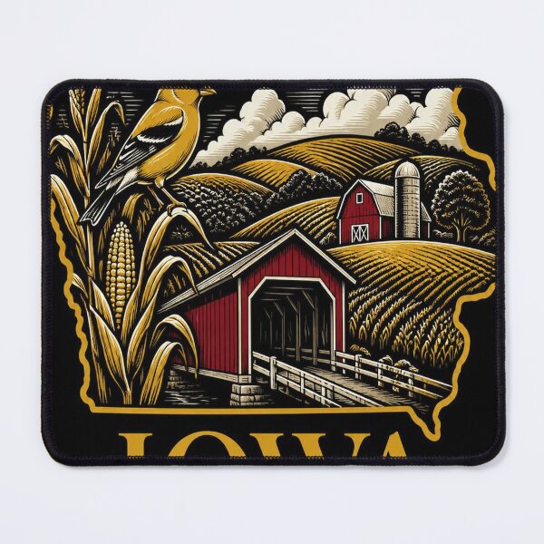Item preview, Iowa Shirt Gold Black State Pride Design designed and sold by SunnyDesign82.